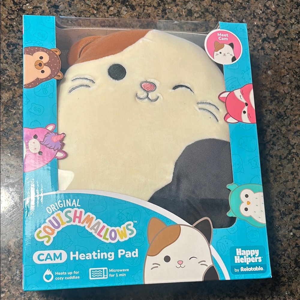 Squishmallows Cam Cat Heating Pad NEW NIB